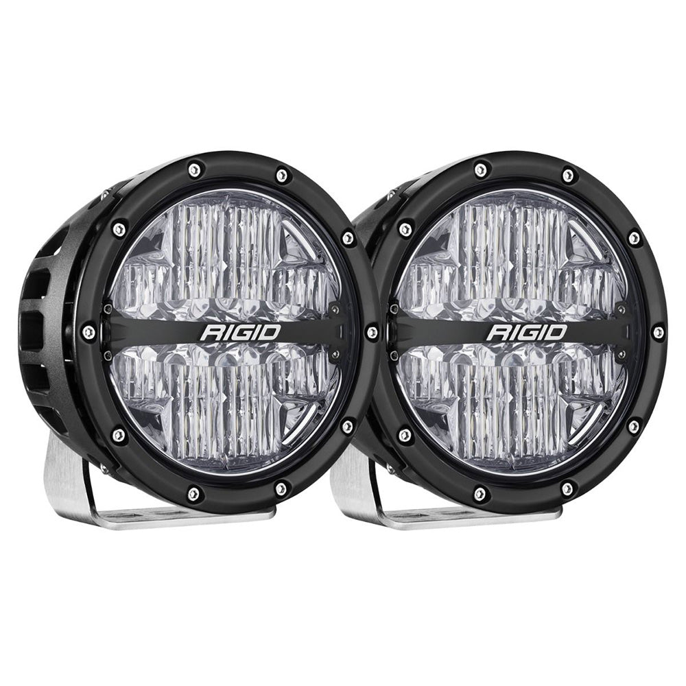 Set de 2 lámparas todoterreno RIGID Industries serie 360 RGBW de 6" con haz de conducción y retroiluminación RGBW
