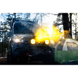 Foco LED RIGID Industries serie 360 Amber Pro de 9" para todoterreno, haz puntual con luz de fondo ámbar - Unidad individual