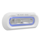 Luz de extensión marina Black Oak Low Pro™ - Montaje empotrado - Carcasa blanca - LED azul