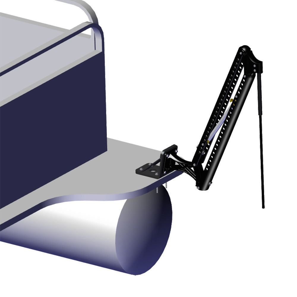 Soporte de cubierta Power-Pole - Desplazamiento de 0" - Elevación de 6" - Negro
