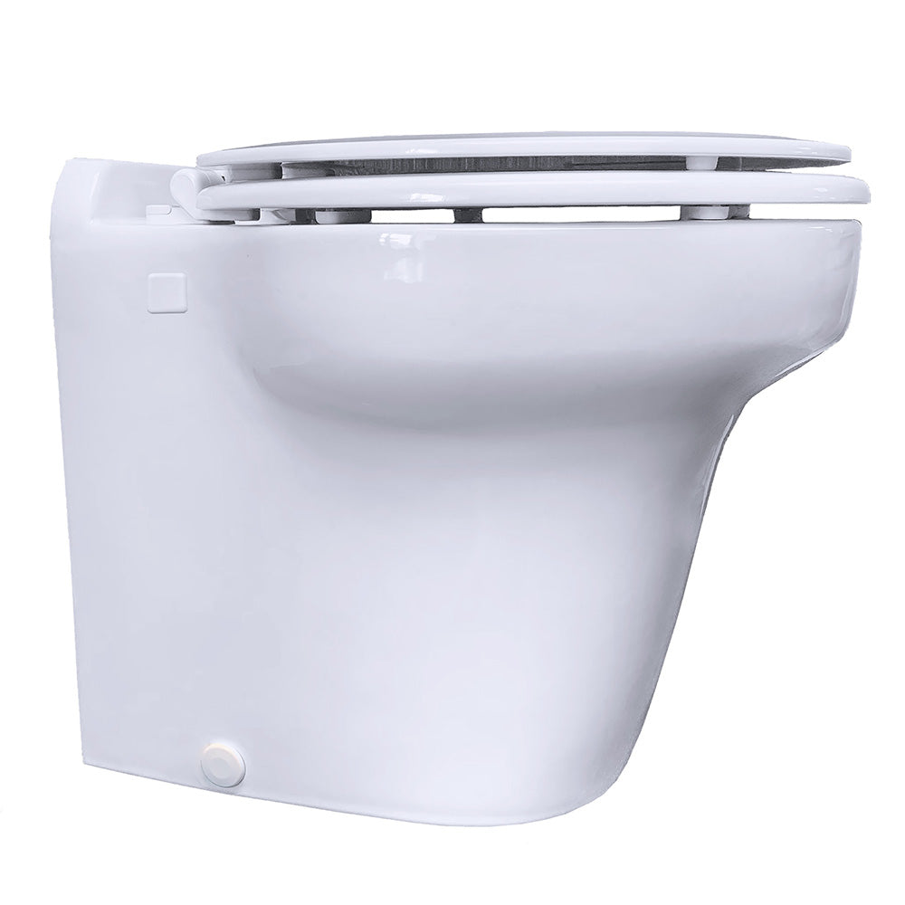 Raritan Comfort Height Marine Elegance con agua dulce a presión y control de inodoro inteligente - Blanco - 24V