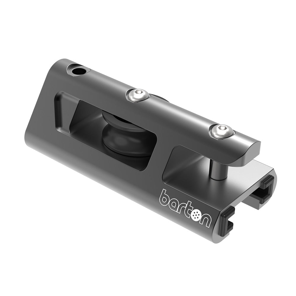 Tope de extremo de 32 mm y garrucho para carro de génova Barton - Negro
