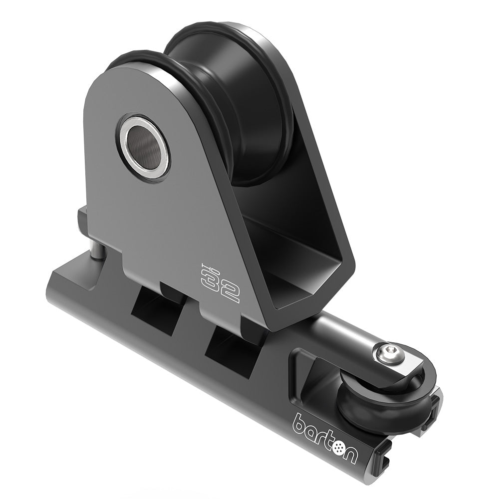 Carro de génova remolcable Barton de 32 mm, polipasto 2:1, servicio pesado, negro