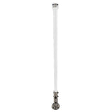Poste de luz plegable manualmente Seaview de 36" con base de acero inoxidable 316 y luz de navegación LTBLED12C5 - Blanco