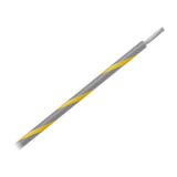 Cable marino Pacer de calibre 14 AWG a rayas, bobina de 500 pies - Gris con raya amarilla
