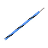 Cable marino Pacer de calibre 14 AWG con rayas, carrete de 500 pies - Azul con raya negra