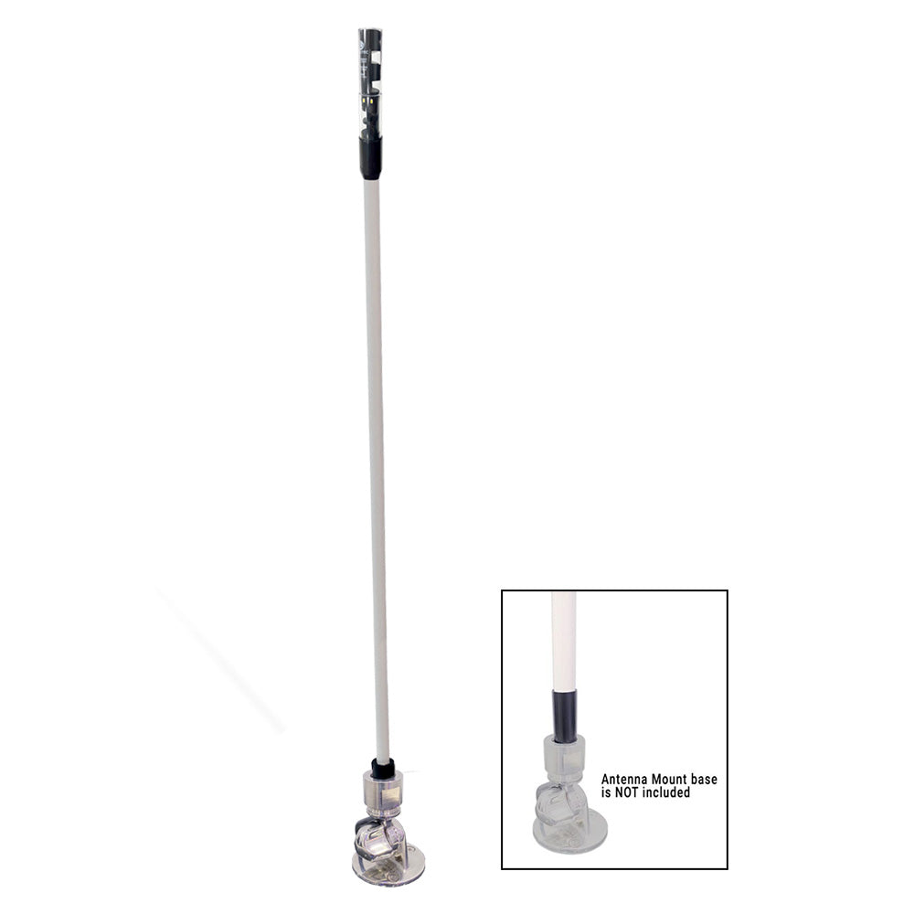 Luz combinada de tope de mástil Lumitec Contour con soporte de antena *Base de soporte de antena no incluida