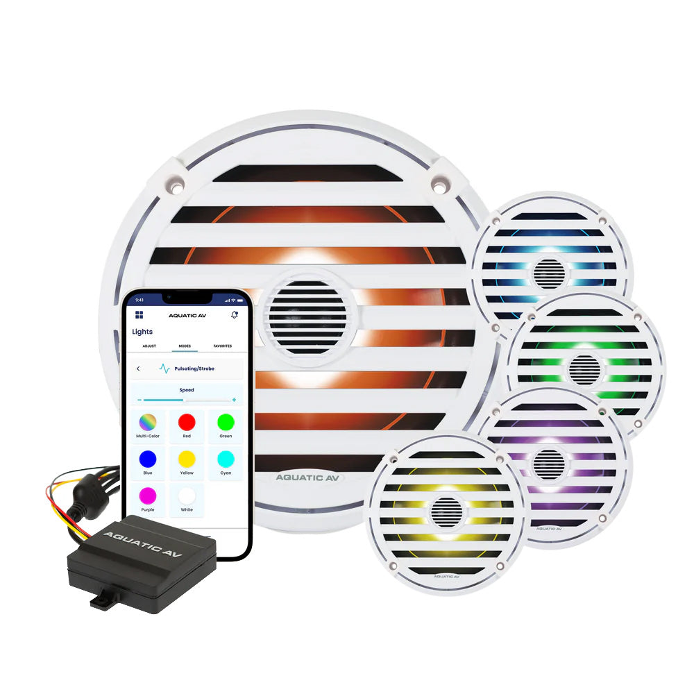 Altavoces RGB Aquatic AV ELITE de 6.5" - Blancos - Par