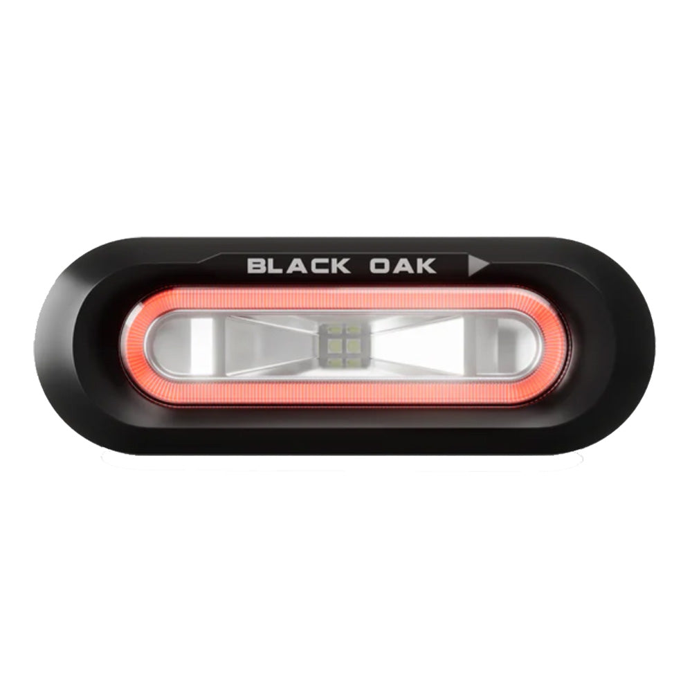Black Oak Low Pro™ Flush - Carcasa negra - LED rojo