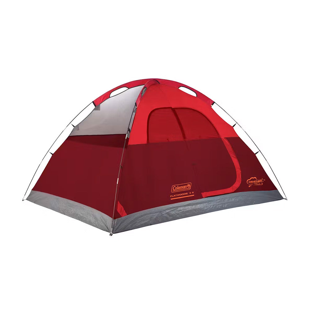 Tienda de campaña tipo domo ligera Coleman 4-Person Flatwoods II™ - Roja