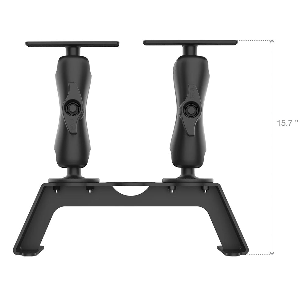 Kit de montaje en cubierta RAM® para sonda con soporte doble para equipos electrónicos marinos