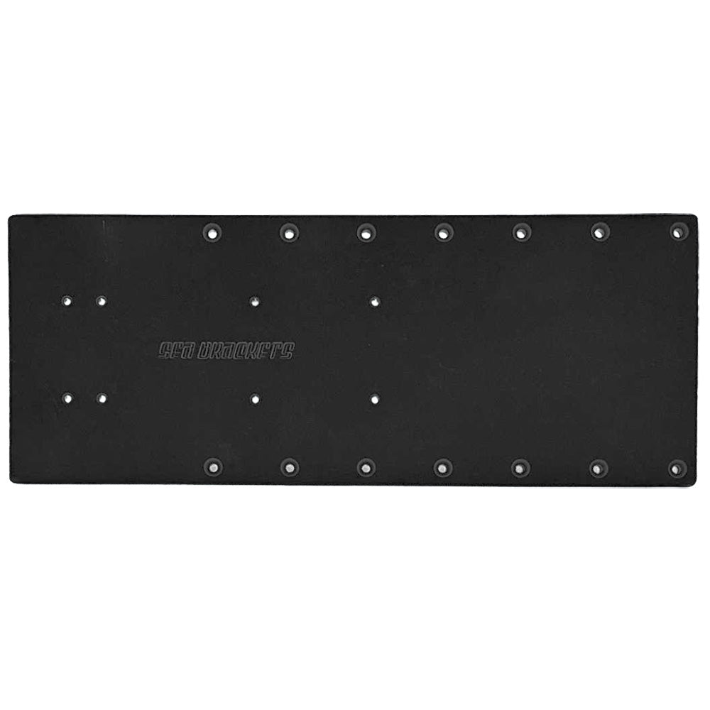Placa de motor de curricán recto Sea Brackets de 20" - Negro