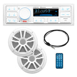 Boss Audio MCK500WB.6 Kit w/MR500UAB, 2 MR6W Speakers, MRANT10 Antenna, & White Remote *Refurbished