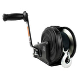 Powerwinch Select Series Winch 2,000 lb, 2 velocidades, brazo de manivela de 8" - Negro Carbono