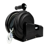 Powerwinch Select Series Winch 2,000 lb, 2 velocidades, brazo de manivela de 8" - Negro Carbono