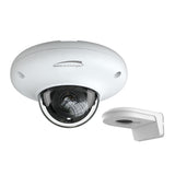 Speco 4MP H.265 Mini Dome AI IP IR Camera w/Wall Bracket - 2.8mm Lens - White