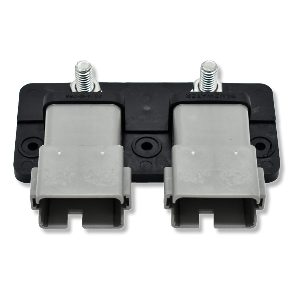 Barra colectora de conector Deutsch sellado macho de 12 posiciones doble Bluewater - Perno de 5/16"