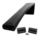 Kit Caliber BunkWrap - Negro 16' x 2" x 6" Rollo + 4 Tapas + Rollo de Herrajes + 4 Tapas de extremo y Herrajes de acero inoxidable