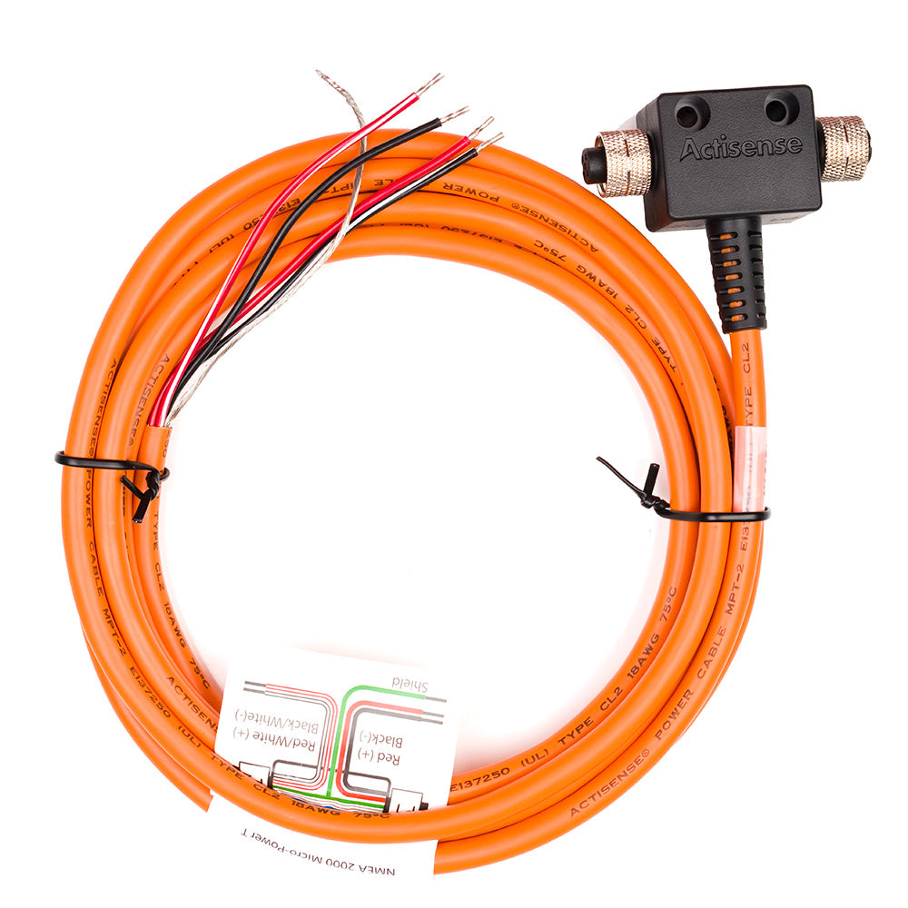 Pieza en T Micro NMEA2000 Actisense con conectores hembra y cable de 3M certificado por UL