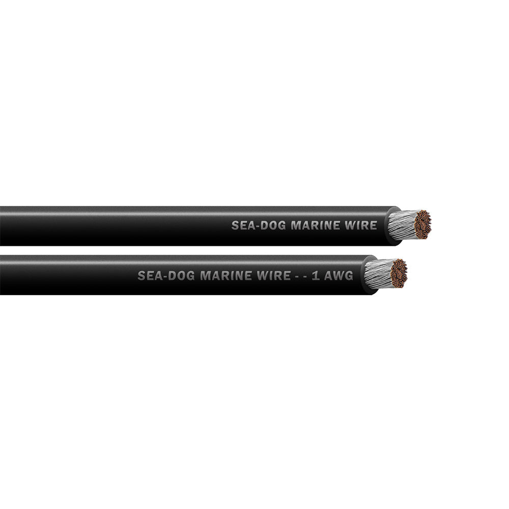 Cable de batería negro Sea-Dog de 1 AWG - 25 pies