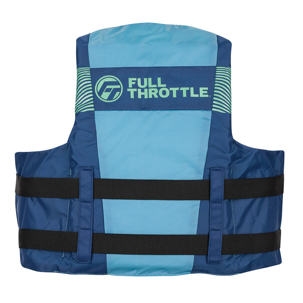 Chaleco Salvavidas de Nailon para Adultos Full Throttle - S/M - Azul/Negro