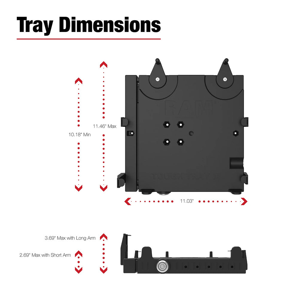 RAM Mount RAM® No-Drill™ Laptop Mount for Dodge Durango & Jeep Grand Cherokee