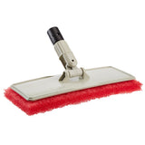 Star brite Almohadilla de fregado grande con cepillo de cabeza flexible - Textura media - Roja