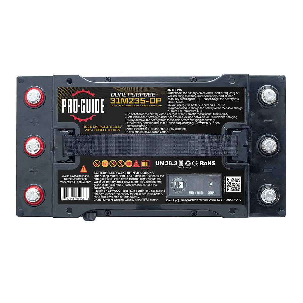 Batería de litio Pro-Guide serie Alpha - 12V - 235AH - Grupo 31 (Alta)