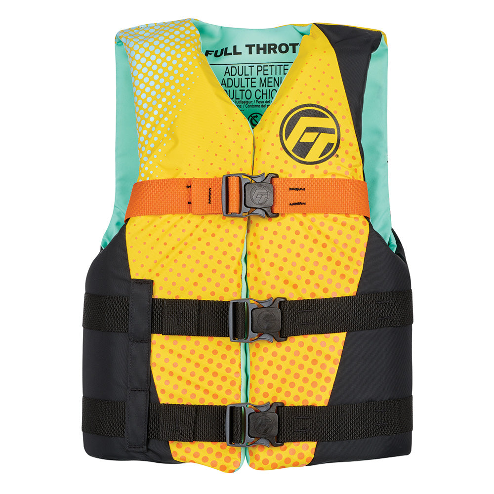 Chaleco salvavidas de nailon Full Throttle para adolescentes - Amarillo/Negro