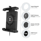 Soporte RAM® Quick-Grip™ Pro XL con bola y cargador inalámbrico Qi2 de 15 W