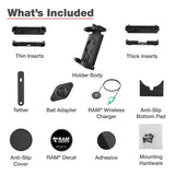 Soporte RAM® Quick-Grip™ Pro XL con bola y cargador inalámbrico Qi2 de 15 W