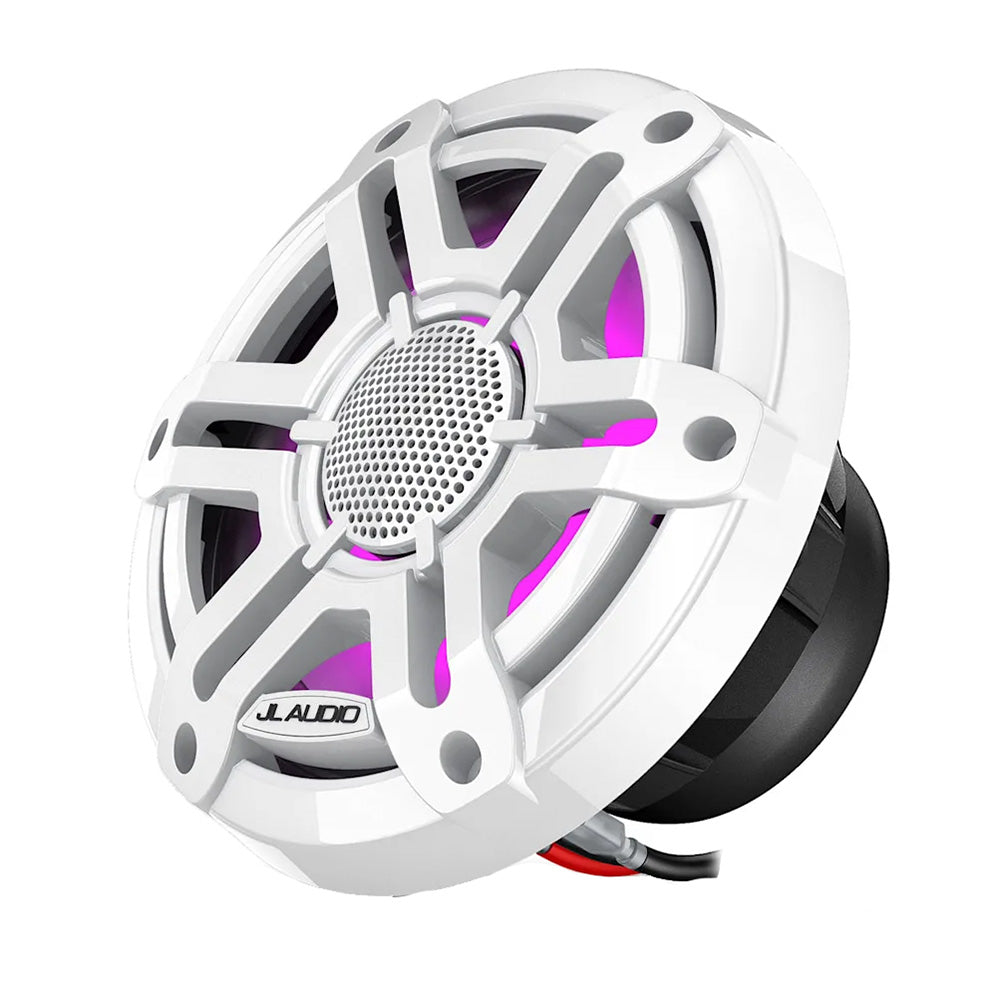 Altavoces marinos JL Audio M200 de 6.5" con LED y rejilla deportiva blanca