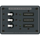 Blue Sea 8058 AC 3 Position Toggle Circuit Breaker Panel - White Switches