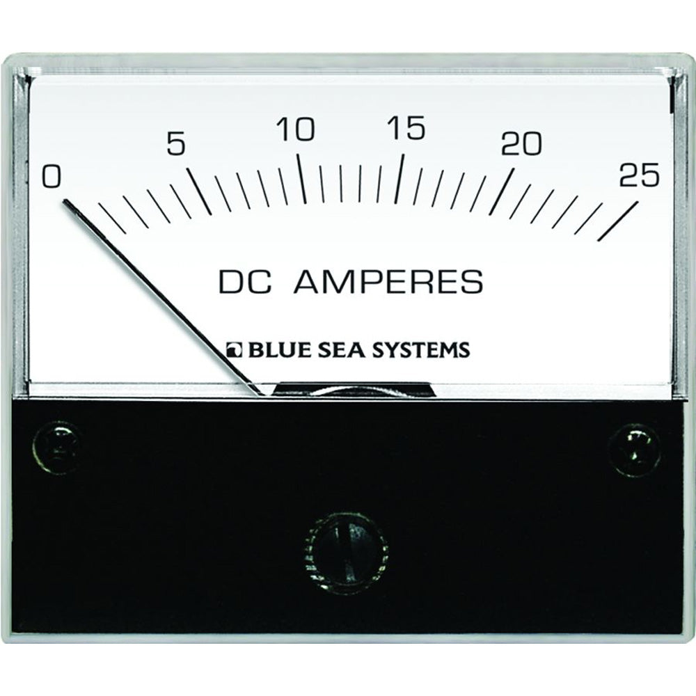 Amperímetro analógico de CC Blue Sea 8005 - Carátula de 2-3/4", 0-25 amperios CC