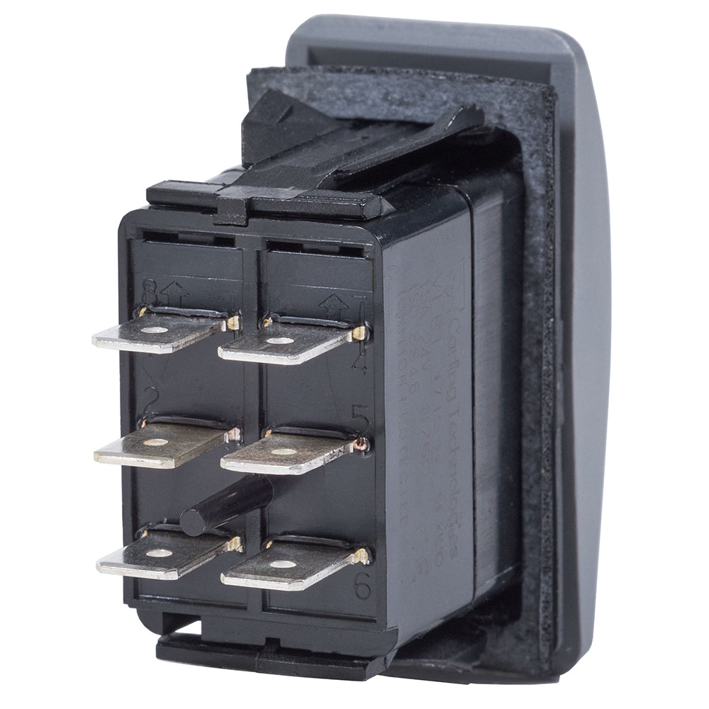 Blue Sea 8222 Water Resistant Contura III Switch - (ON)-OFF-(ON) - Grey
