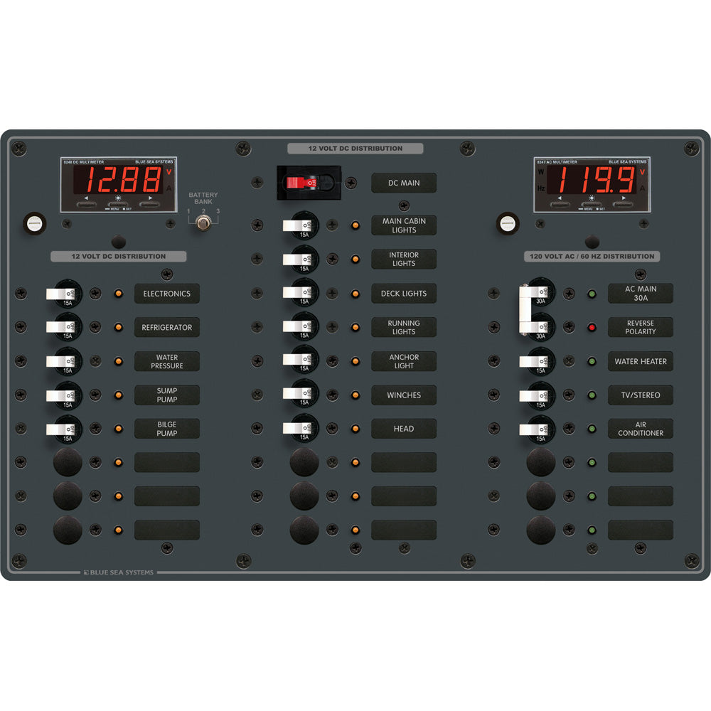 Blue Sea 8408 AC Main + 6 Positions / DC Main + 18 Positions
