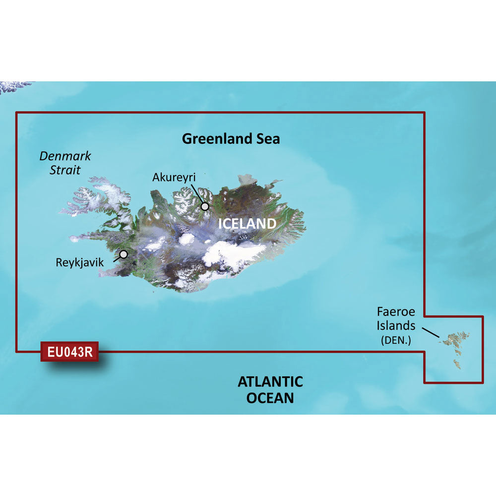 Garmin BlueChart® g3 Vision® HD - VEU043R - Islandia y Islas Feroe - microSD™/SD™