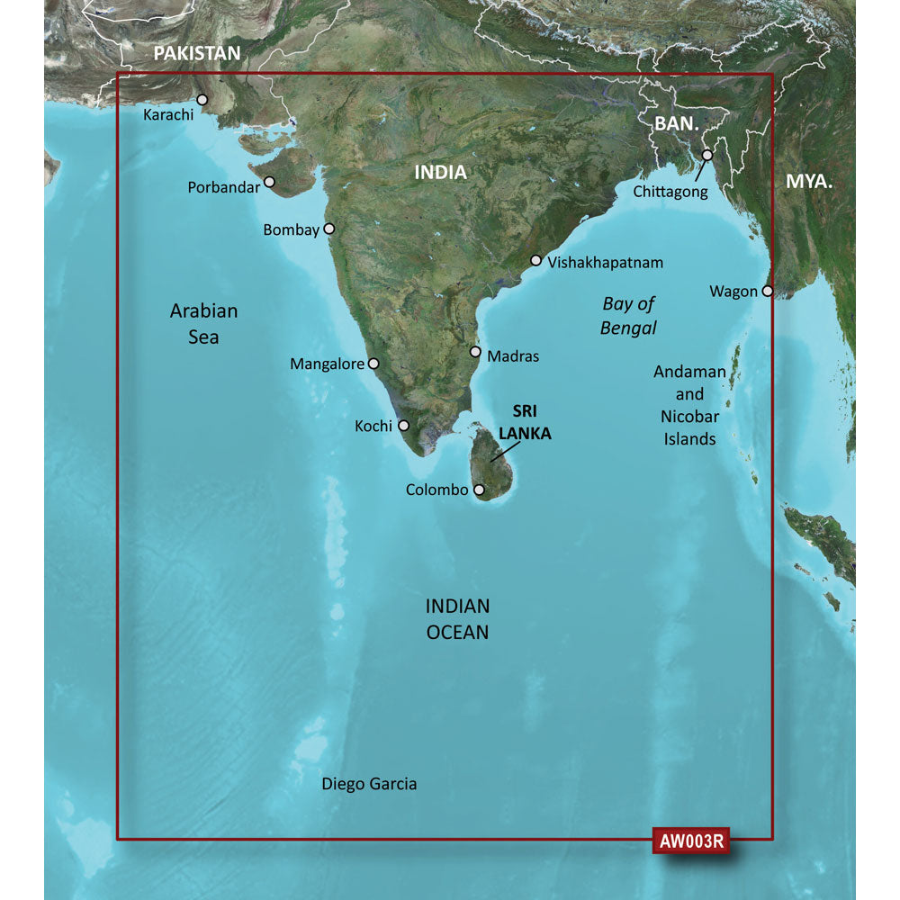 Garmin BlueChart® g3 Vision® HD - VAW003R - Subcontinente Indio - microSD™/SD™