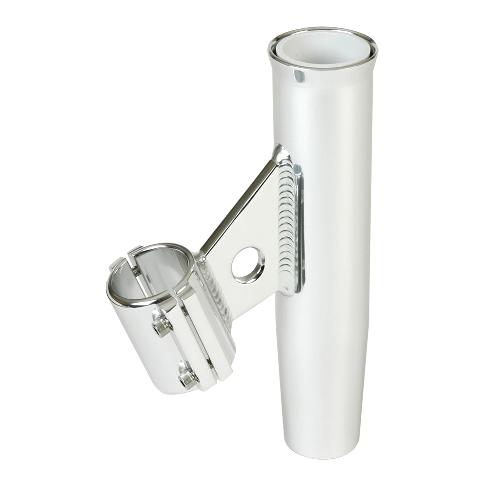 Soporte de caña Lee's con abrazadera - Aluminio plateado - Montaje vertical - Se adapta a tuberías de 1.660" de diámetro exterior