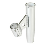 Soporte de caña Lee's con abrazadera - Aluminio plateado - Montaje vertical - Se adapta a tuberías de 1.660" de diámetro exterior