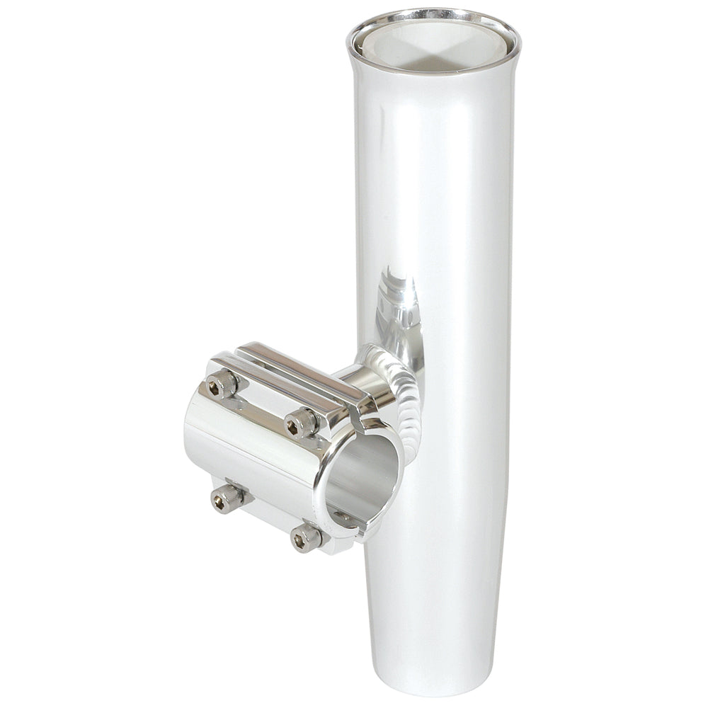 Soporte de caña Lee's con abrazadera - Aluminio plateado - Montaje horizontal - Para tuberías de 1.660" de diámetro exterior