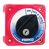 Interruptor de desconexión de batería principal de servicio mediano compacto Perko 9612DP con cerradura de llave