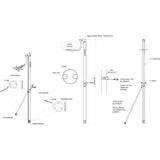 Soporte de radar de poste autonivelante Scanstrut LMP-1 - Domos Raymarine Garmin Navico de 2kW y 4kW