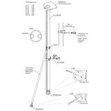 Soporte de mástil para radar Scanstrut SC101 - 6'