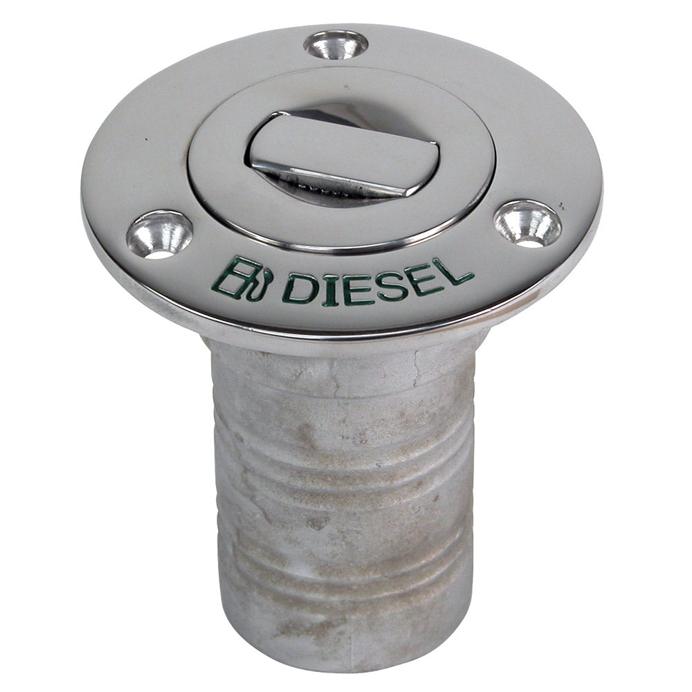 Rellenador de cubierta Whitecap Bluewater Push Up - Manguera de 1-1/2" - Diésel