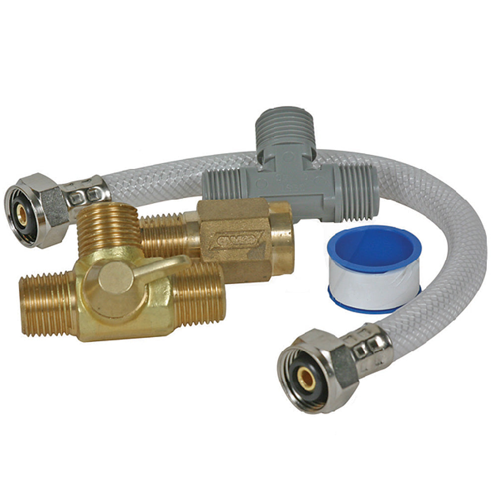 Kit de derivación permanente de calentador de agua Camco Quick Turn
