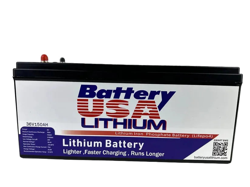 Battery USA 36v 150ah LiFePO4 Lithium Battery