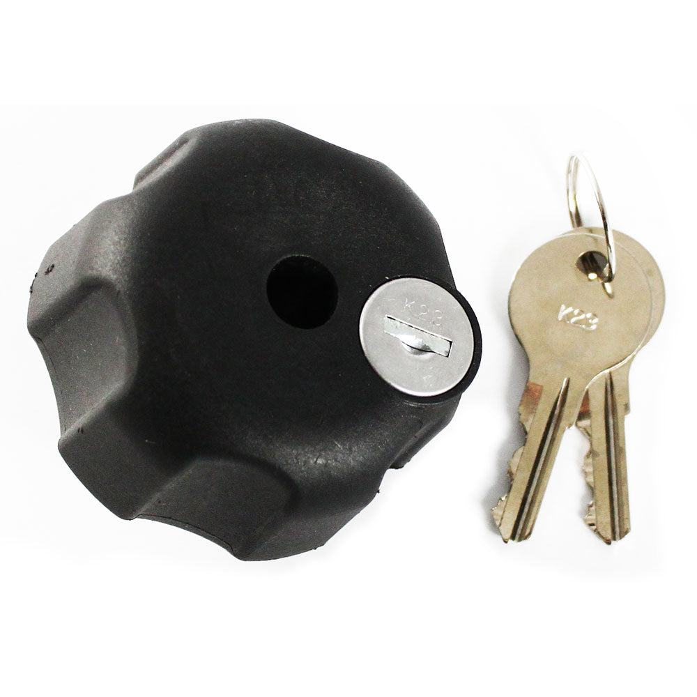 Perilla de montaje RAM con cerradura de llave y orificio de latón de 1/4" - 20