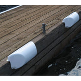Defensa recta para muelles Dock Edge Dolphin, 17,78 cm x 40,64 cm - Blanca