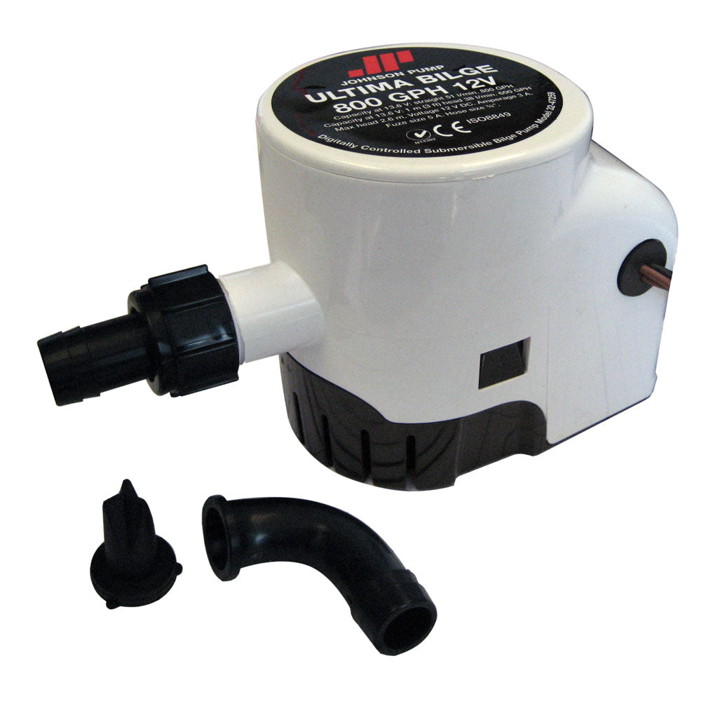 Bomba de achique Johnson Pump Ultima 800 GPH con puertos Dura de 3/4"